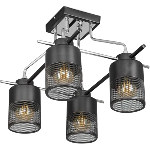 Люстра потолочная Element «Mudi» 2345/4C, 4 лампы, 16 м², цвет чёрный/хром 82187861 STLM-2000331