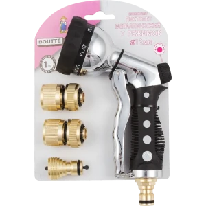 Набор Пистолет-распылитель для полива BOUTTE с коннекторами 1/2" 6 режимов