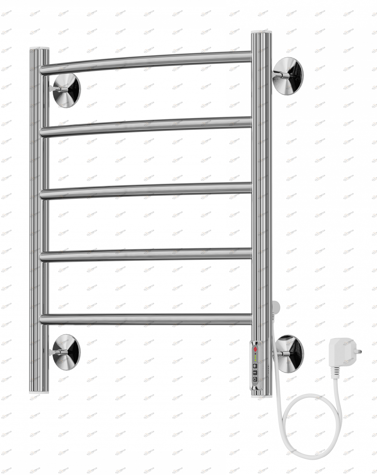 4660059580197 ЭЛЕКТРИКА Классик П5 450х550 электро ( new встроен диммер) Полотенцесушитель TERMINUS RAL 9005 глянец 