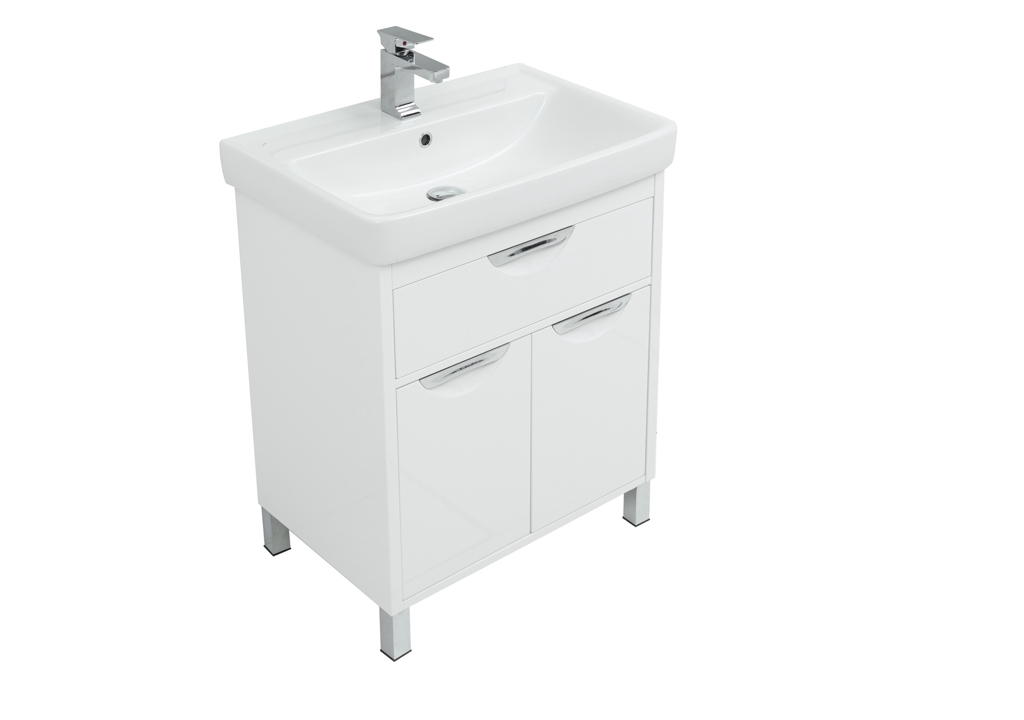 Мебель для ванной Aquanet Гретта 70 New белый (1 ящик, 2 дверцы) 00239431 - Вид №6