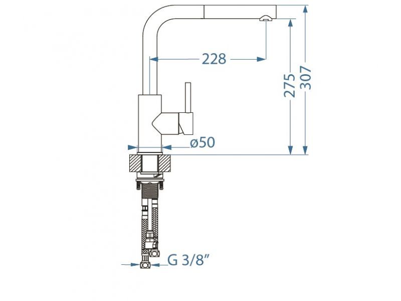 Смеситель кухонный  Alveus Zeos-P Monarch 1136501 - Вид №1