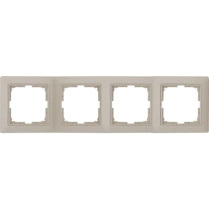 Рамка для розеток и выключателей ABB Basic55 4 поста, цвет белый