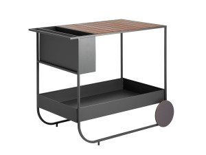 Металлическая садовая тележка для еды