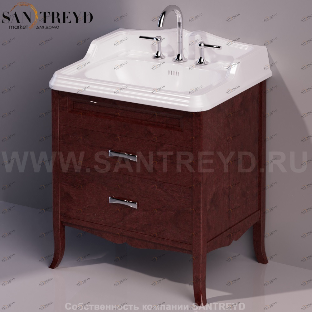 Тумба с ящиком под раковину AR834 орех Simas Arcade ARM1NOCE