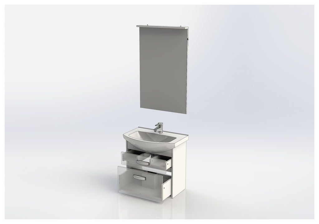 Мебель для ванной Aquanet Грейс 65 дуб кантербери/белый (2 ящика) 00198807 - Вид №4