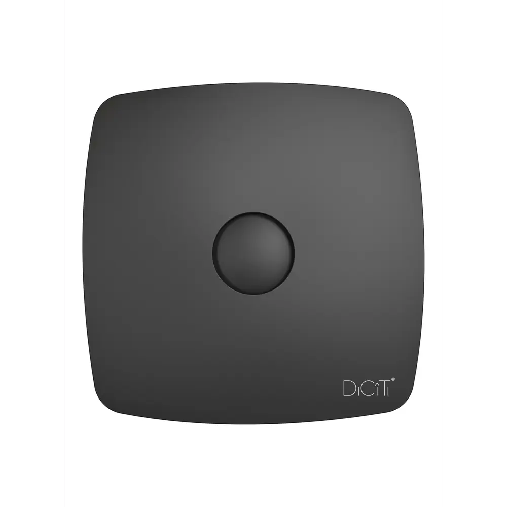 Вентилятор осевой вытяжной Diciti Rio D100 мм 32 дБ 100 м3/ч обратный клапан цвет черный матовый STLM-2132929 - Вид №3