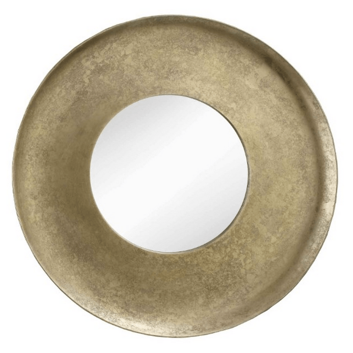 Зеркало большое круглое бронзовое в широкой раме Farran PUSHA ДИЗАЙНЕРСКИЕ 062555 Бронза  - Вид №1