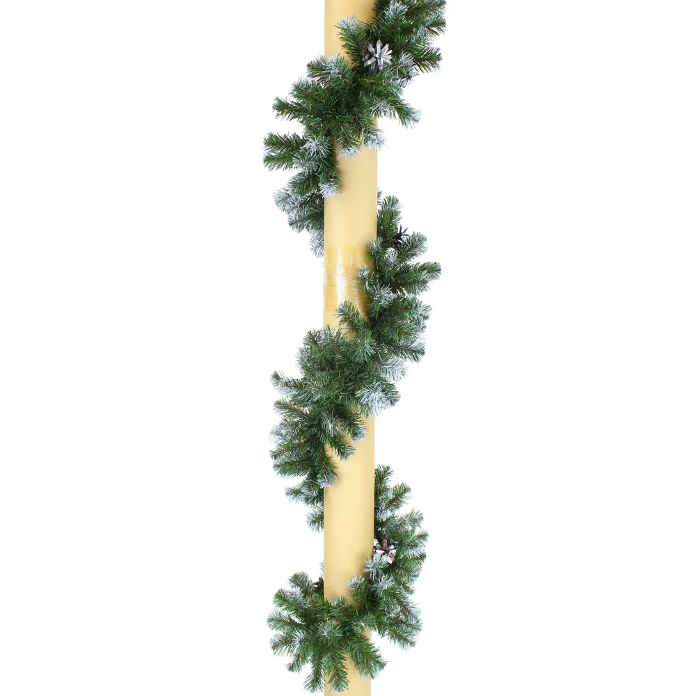 Гирлянда еловая ГР-31 200 см заснеженная с шишками MOROZCO STLM-2172108 - Вид №1