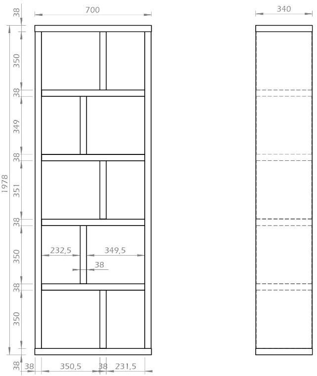 TemaHome Самонесущая открытая полка Berlin sun-id-1497679 - Вид №42