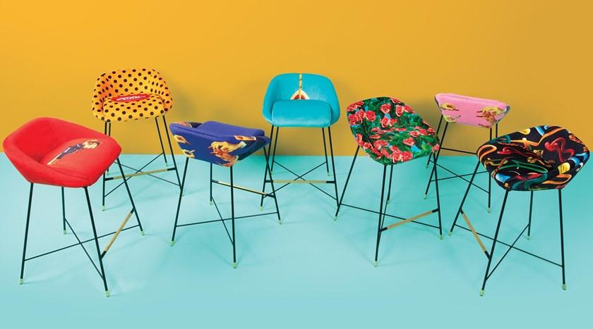 Seletti Высокий табурет из ткани со спинкой Seletti wears toiletpaper 16167 - Вид №8