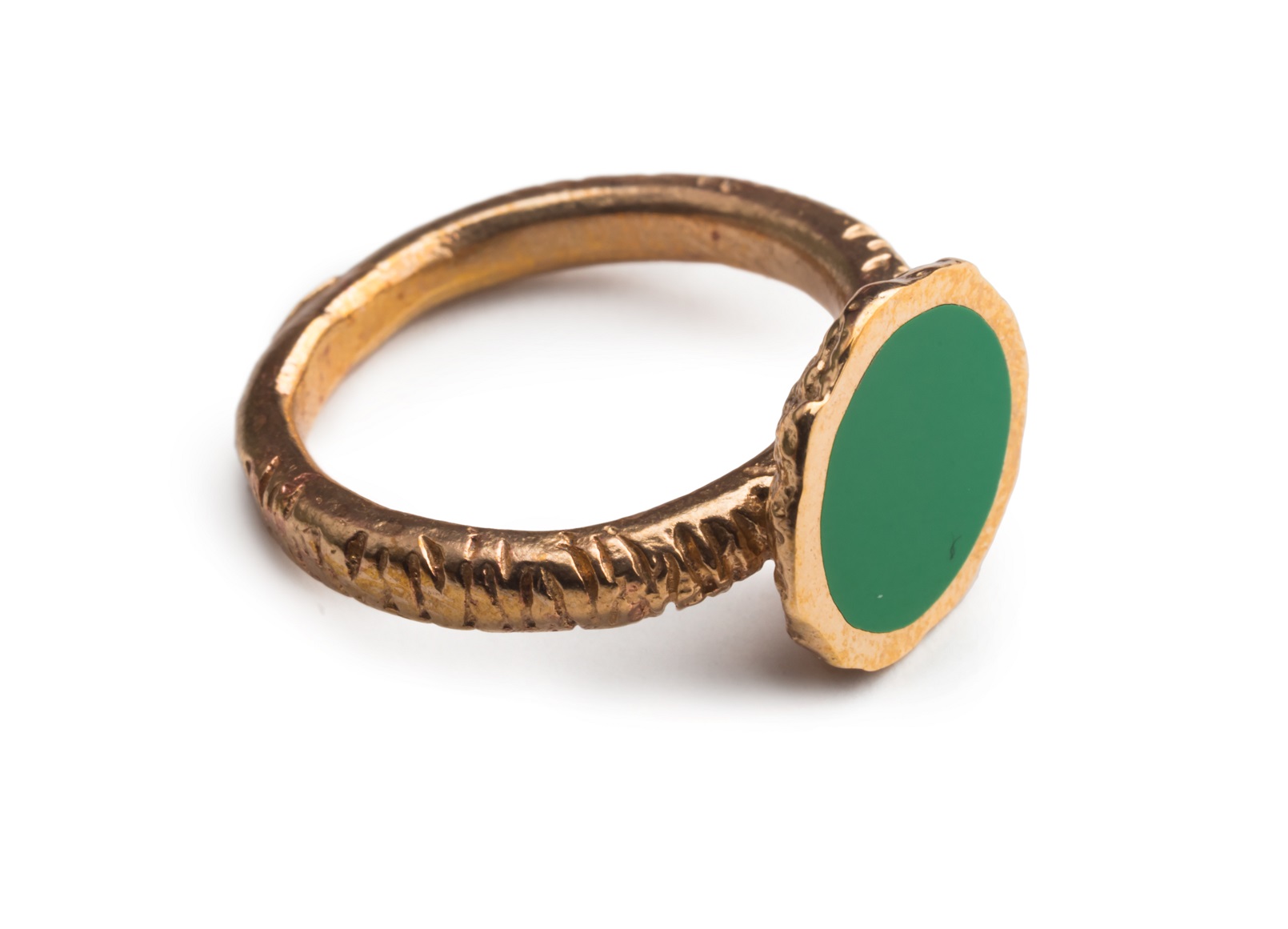 EB126 Кольцо, ярко-зеленый, бронза, эмаль ELENA BERTELLOTTI Santreyd 