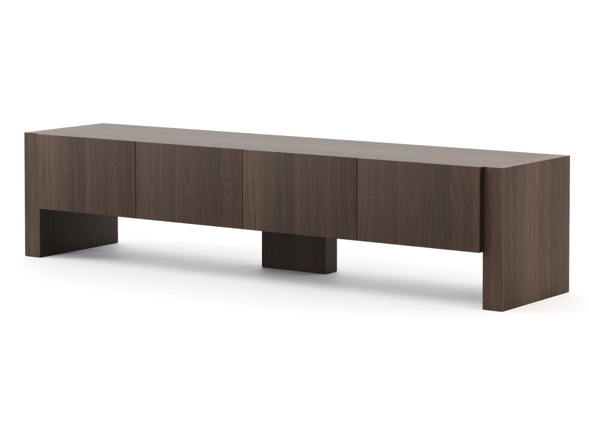 Низкий деревянный шкаф для телевизора с откидными дверцами Stylish Club Маяк ARCH-00136842 - Вид №1