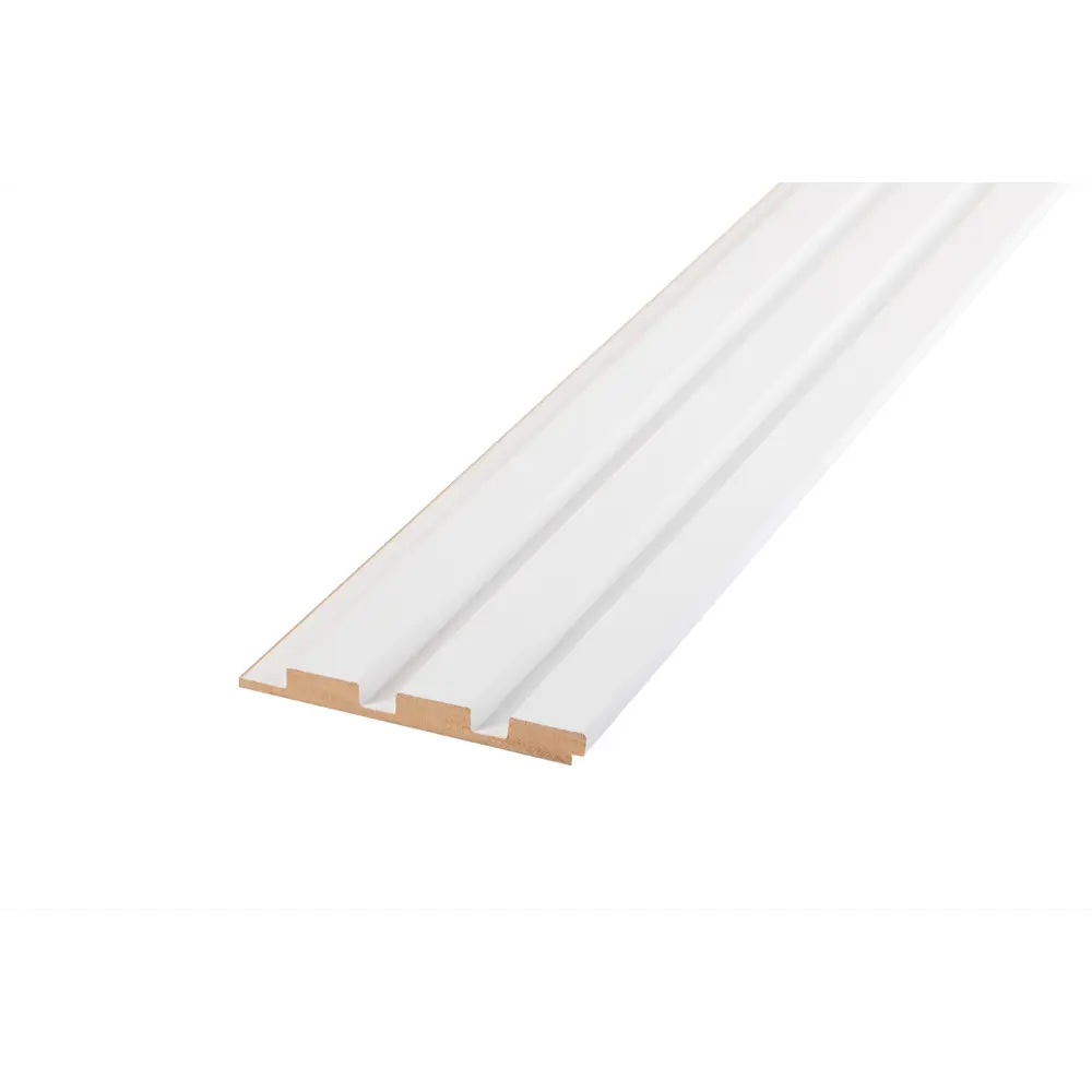 Реечная панель Рейки прямоугольник МДФ цвет белый 2700x122x12 мм 4 шт Santreyd STLM-2044094 - Вид №2