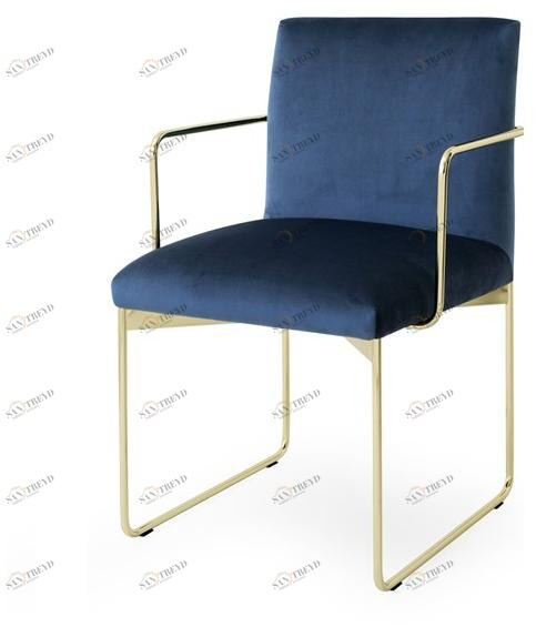 Calligaris Бархатный стул на санках с подлокотниками sun-id-1425880