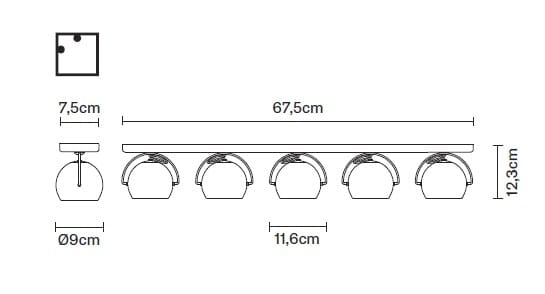Регулируемая потолочная лампа Fabbian Beluga White ARCH-00147065 - Вид №2