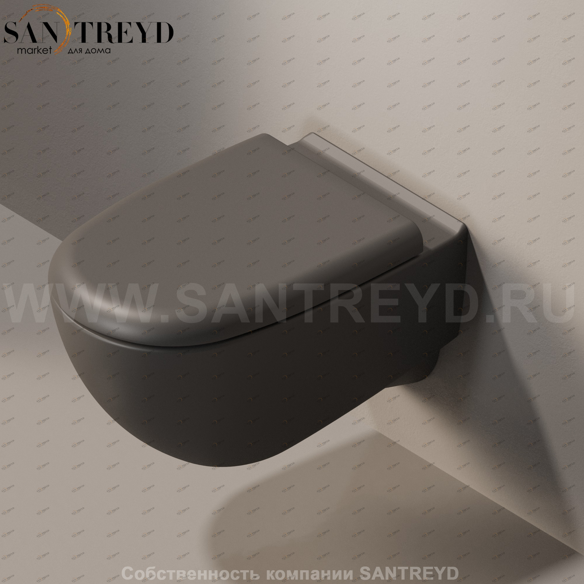 5085G7006 Подвесной унитаз настенный Черный Ceramica Flaminia Spin Италия