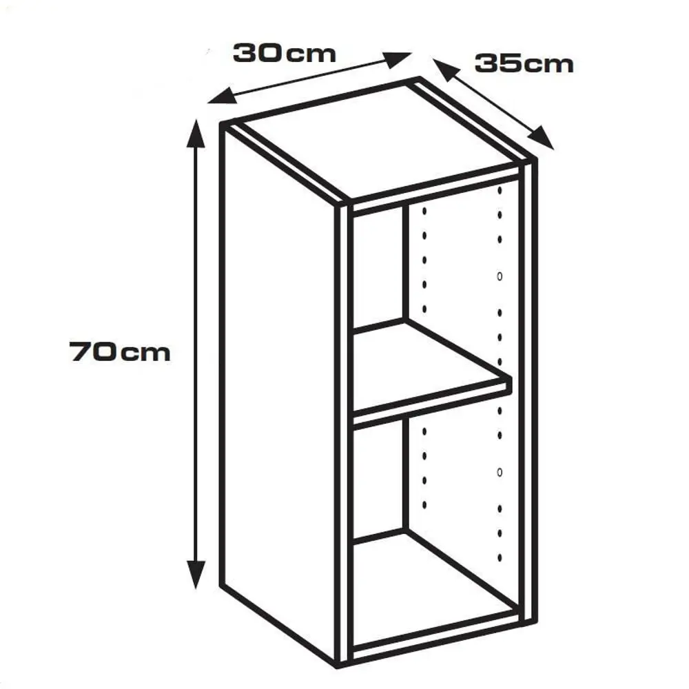 Каркас навесной 30x70x35 см, ЛДСП, цвет белый DELINIA STLM-2121904 - Вид №6