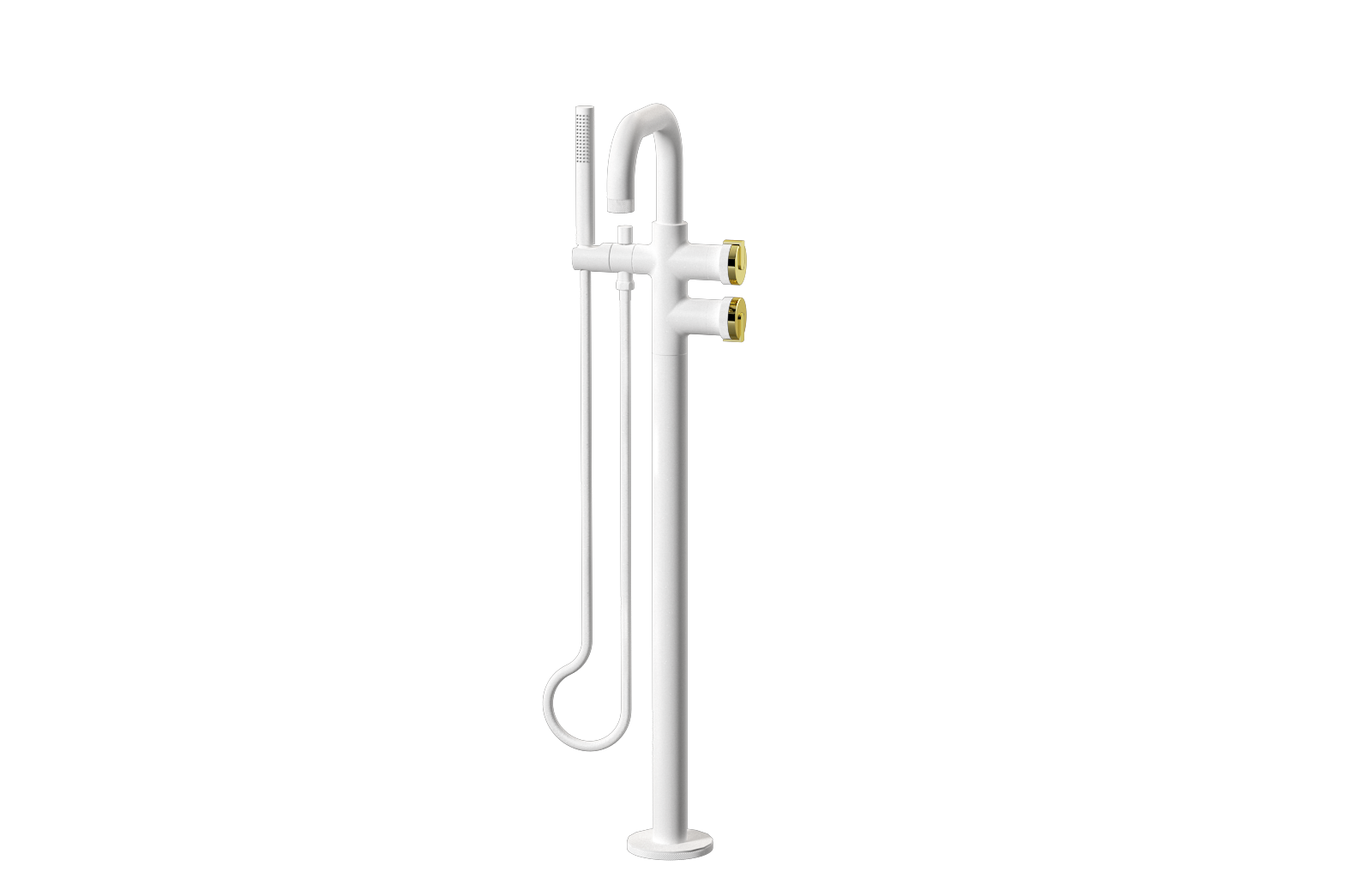 E-11557-R1PB-L1PB-WT Смеситель напольный отдельностоящий (внешняя часть) GRAFF MOD+