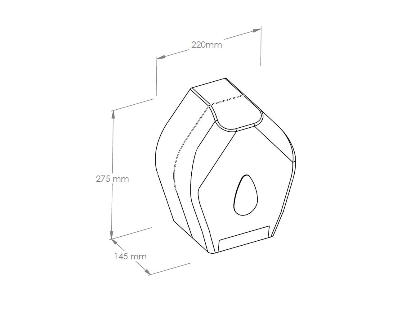 BUR201 Держатель для туалетной бумаги UNIQUE RED LINE Merida  - Вид №1