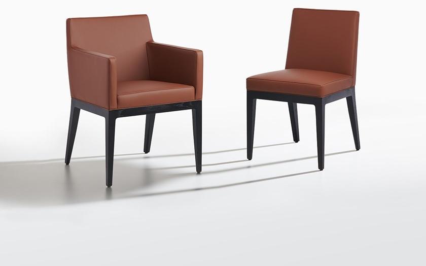 Potocco Мягкое кожаное кресло с подлокотниками Greta 695/p-695/psf - Вид №1