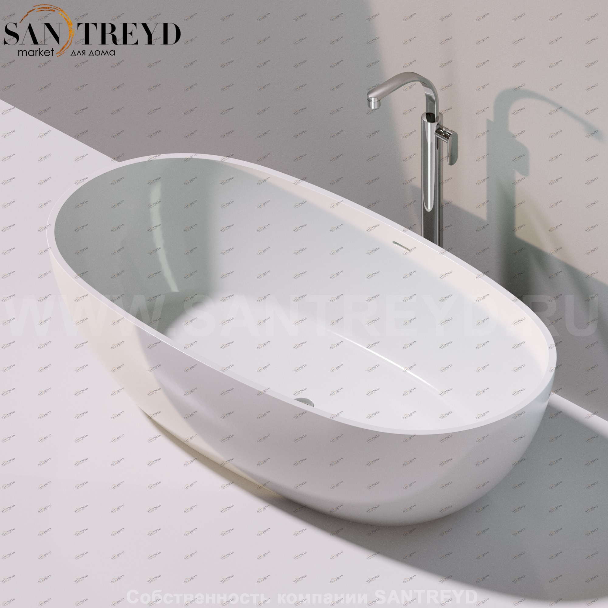 Flaminia APP Ванна свободностоящая 176 см белая AP176V.9016 Ceramica Flaminia AP176V9016