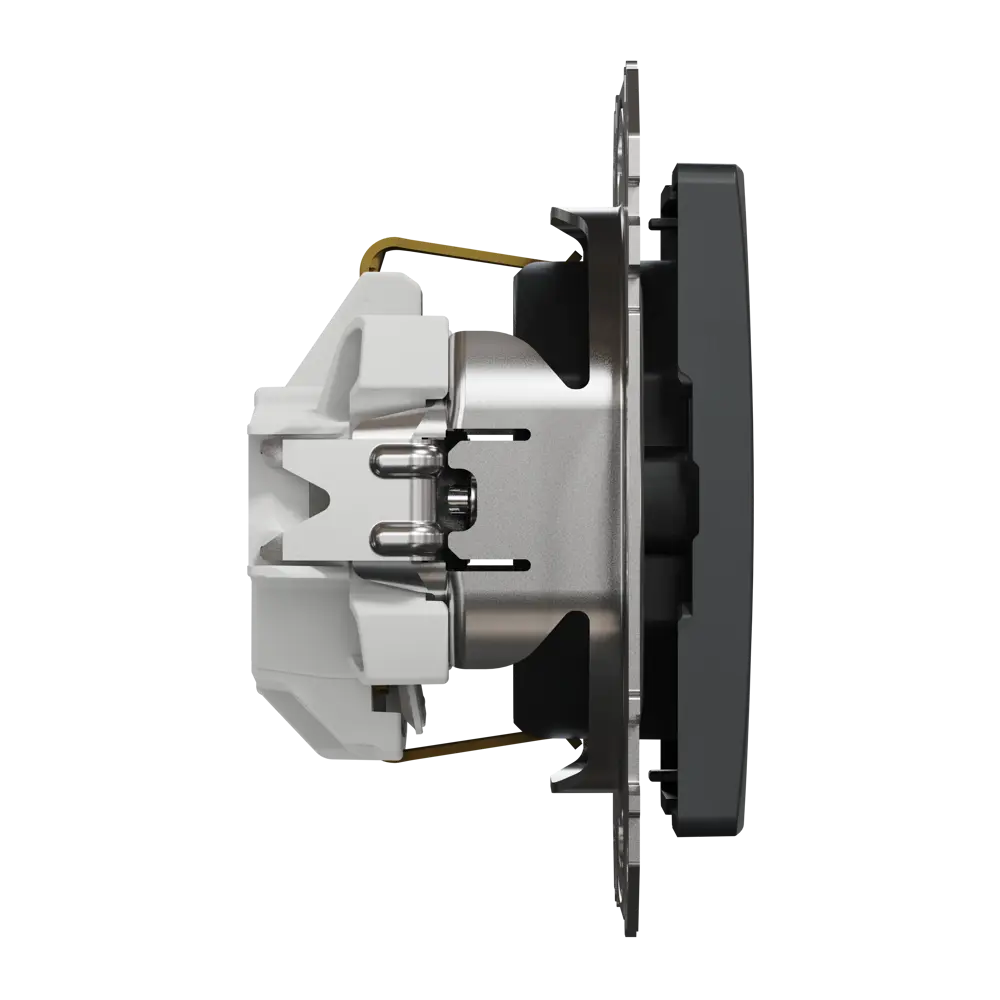 Розетка встраиваемая Systeme Electric Sedna Design с заземлением, цвет антрацит STLM-2173672 - Вид №3