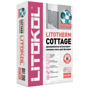 Клей для теплоизоляции Litokol Litotherm Cottage универсальный 25 кг