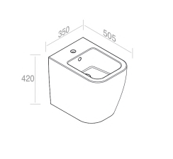 S592T1R1V0.100 Биде напольное A. e T. Italia QUO Белый глянцевый AeT ITALIA - Вид №5