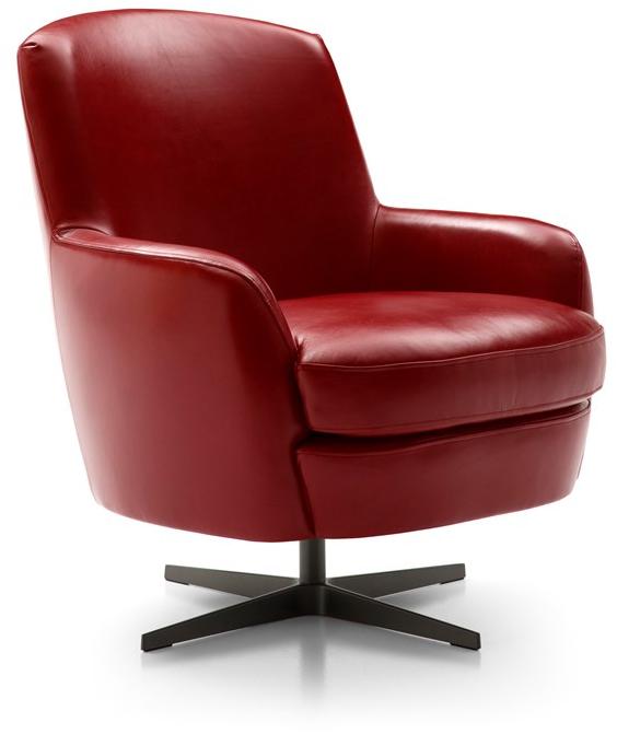 Bodema Поворотное кожаное кресло с 4-мя спицами и подлокотниками sun-id-1513528 - Вид №2