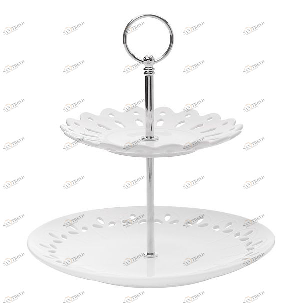 Ваза фарфоровая двухъярусная 24 см белая Лилия MAXWELL & WILLIAMS ЛИЛИЯ 00-3946382 Белый