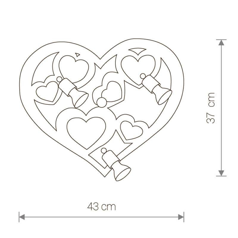 Спот настенный галогеновый на 3 лампы белый Heart 9064 NOWODVORSKI HEART 00-3948947 Белый;серый  - Вид №2