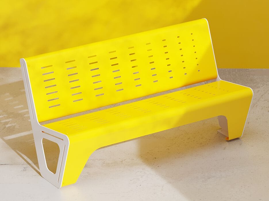 Оцинкованная стальная скамья со спинкой DIMCAR COLLY ARCH-00121424 - Вид №1