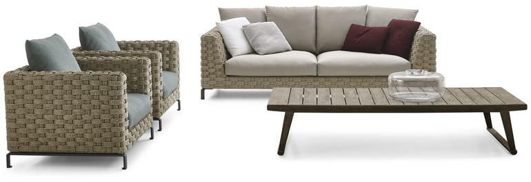 B&B Italia Outdoor Садовое кресло из текстиля с подлокотниками Ray outdoor sun-id-1345070 - Вид №1
