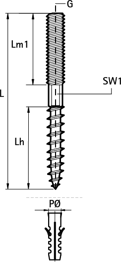 6287006 Крепление для труб  BIS Винты-шурупы нерж. монтаж к стене или перекрытию WALRAVEN  - Вид №1