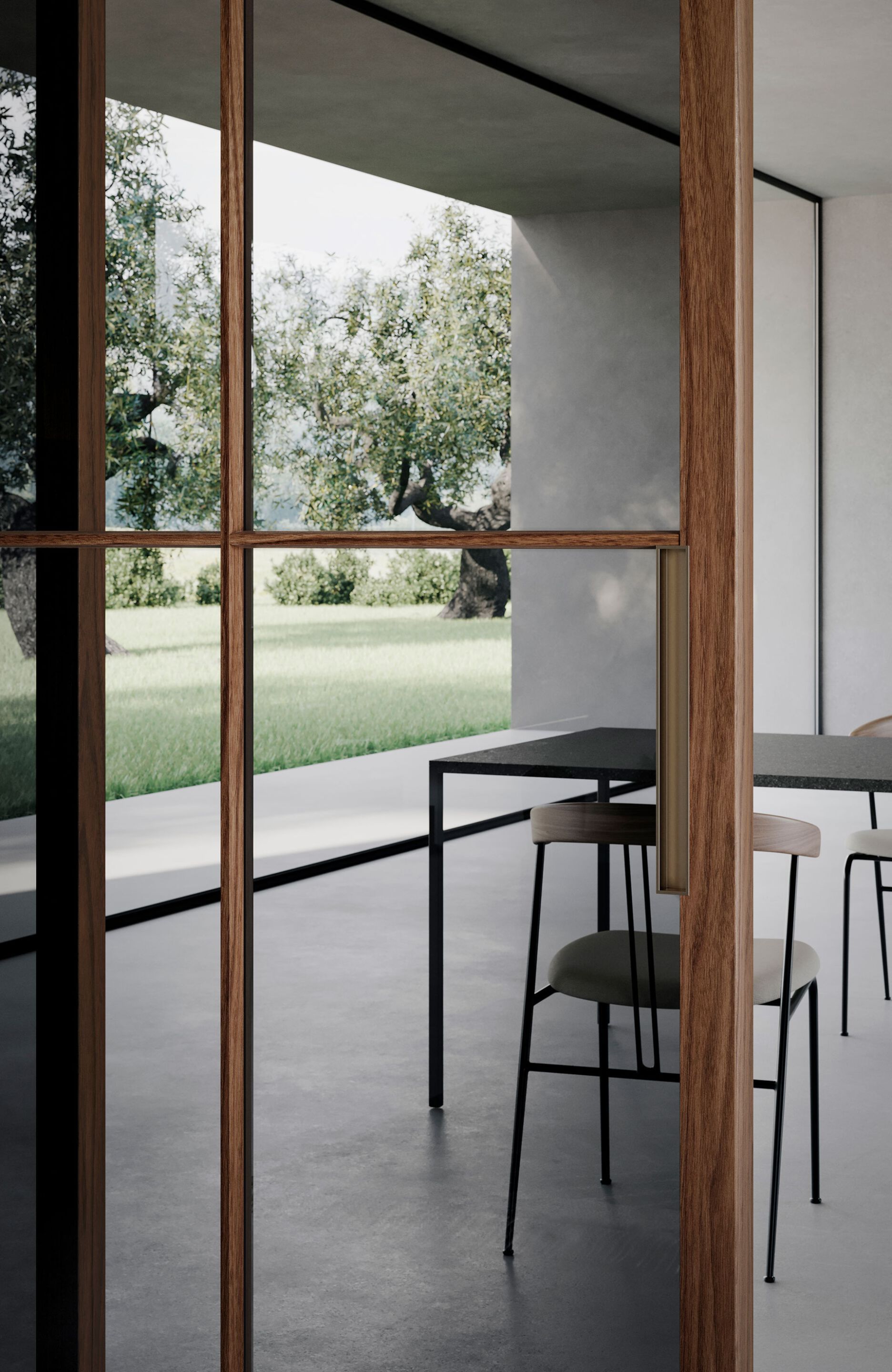 Стеклянная дверь Lualdi раздвижные и поворотные стеклянные системы ARCH-00024476 - Вид №4