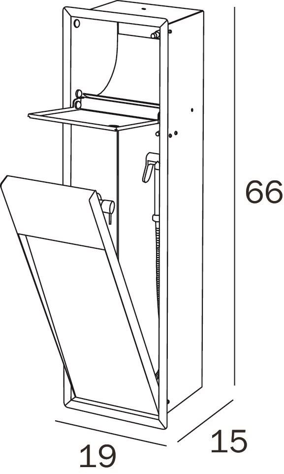 INDA® Модуль с держателем для бумаги и гидрографом My secret A8085b - Вид №3