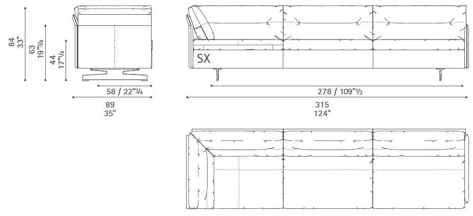 Poltrona Frau Модульный диван с журнальной полкой La collezione - divani e poltrone sun-id-1502655 - Вид №27