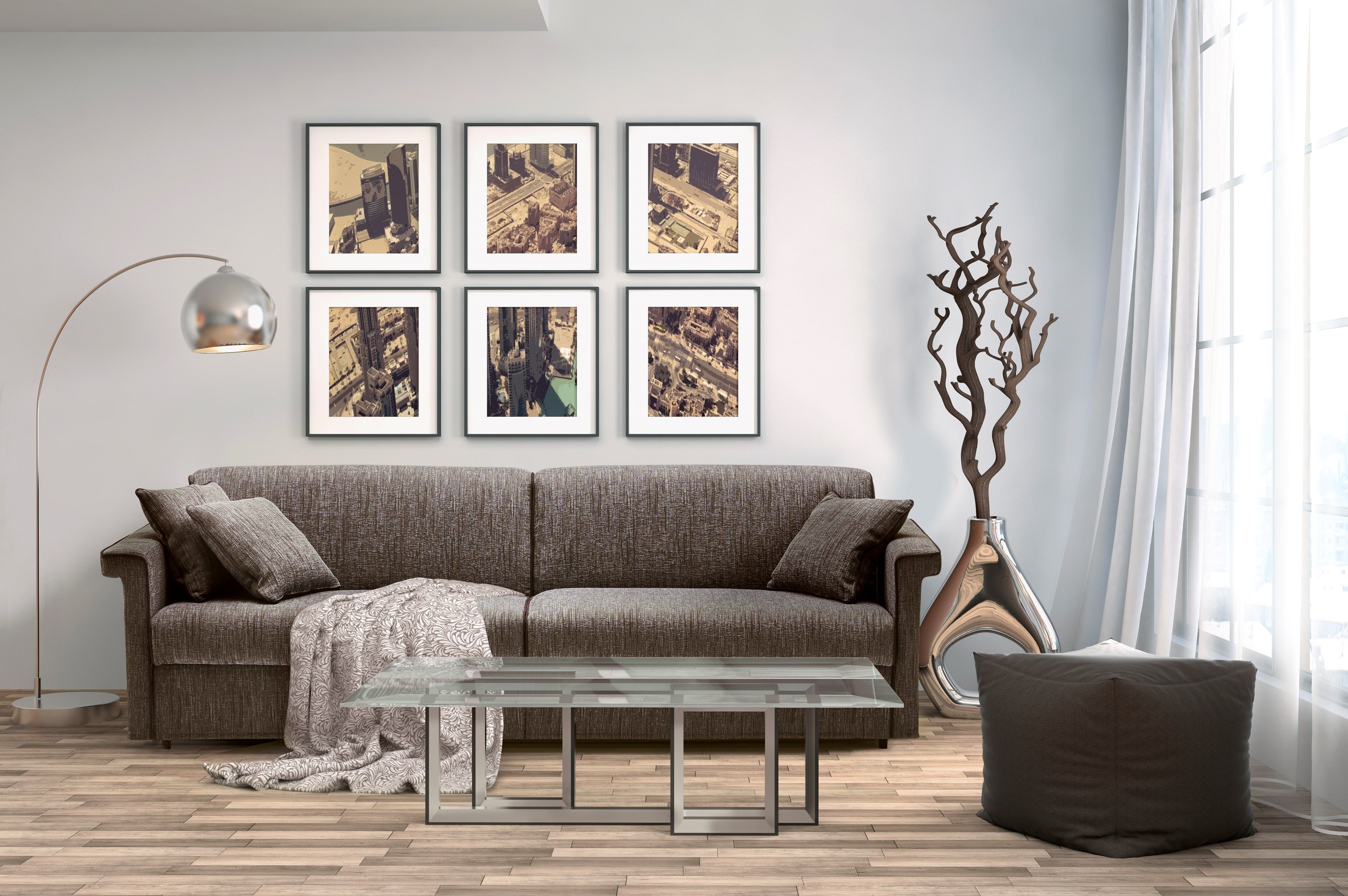 Двуспальный диван-кровать из ткани Milano Bedding MICHEL ARCH-00058290 - Вид №9