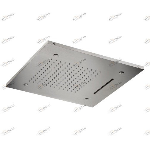 CRIPD390 Квадратная душевая лейка с защитой от накипи 50 x 50 см с 11 программами освещения, встроенным водопадом, форсункой и системой крепления к потолку Cristina Rubinetterie 