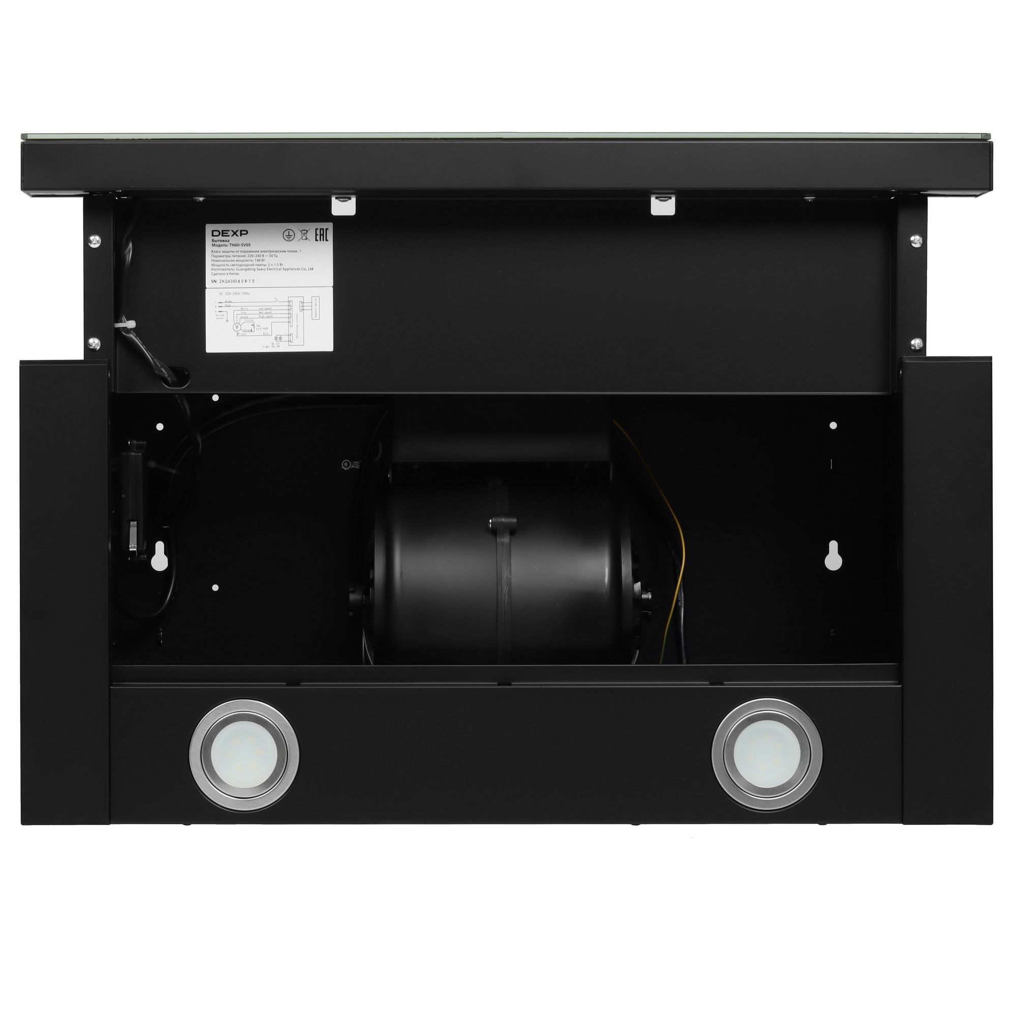 9161708 Вытяжка телескопическая DEXP TH60-SV0S черный/черный STDN-0134619 - Вид №8