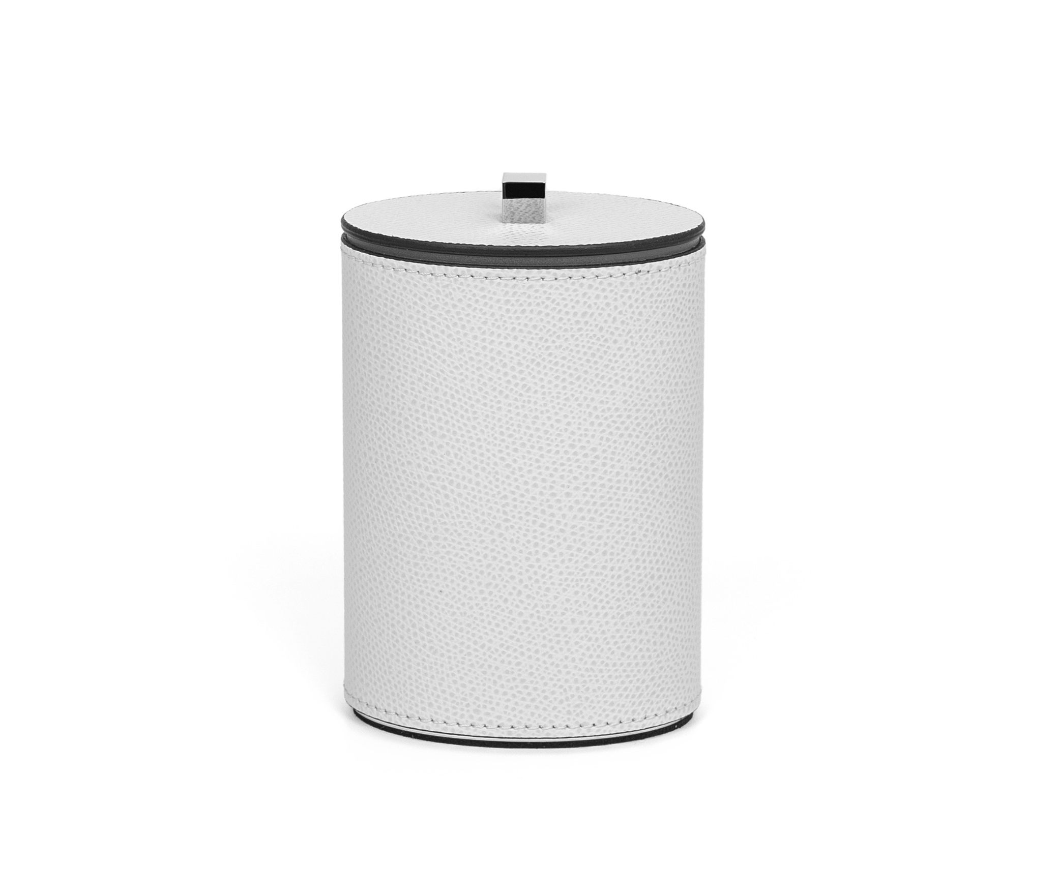 Держатель для ватных дисков Poseidon овальный - Ø 8XH11 см / зернистая кожа_coffee Pinetti 00.1602.029.015