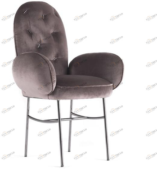 JCP UNIVERSE Мягкое бархатное кресло с подлокотниками sun-id-1367834