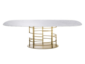 Мраморный прямоугольный обеденный стол