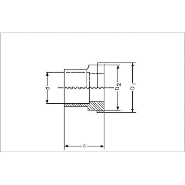 1437228112 SANHA 4372 резьб.соединение ВП с плоским уплотн., бронза 28x11/2 мм  - Вид №1