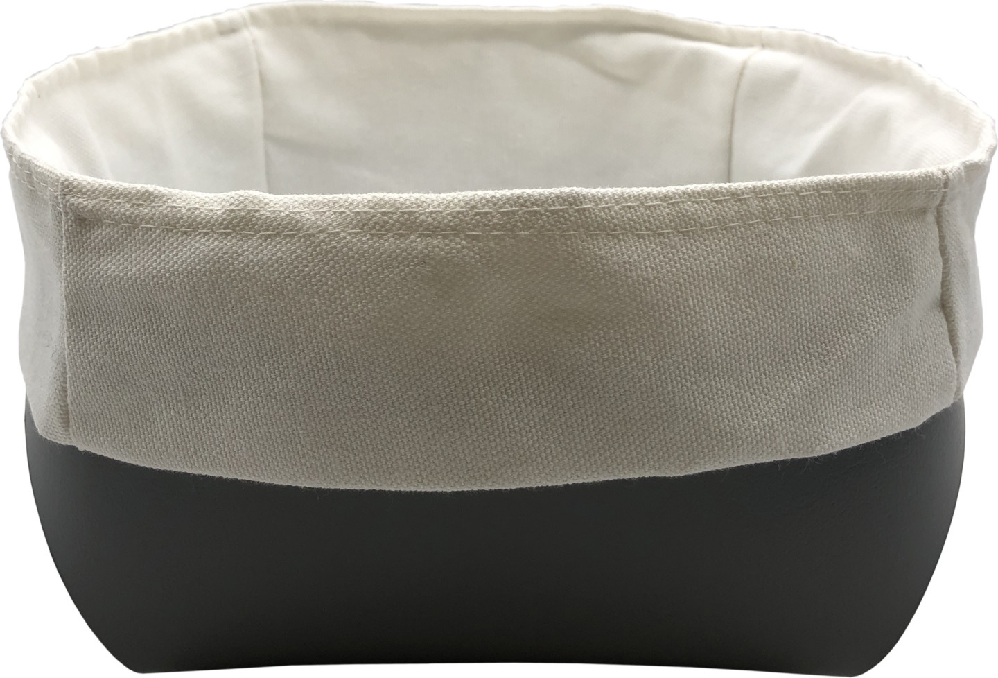 10643979 ADJ Хлебница со съемным мешочком из льна, 20х20см (черная) Кожа искусственная 