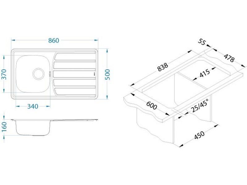 Мойка Alveus Zoom 30 1098773 - Вид №3