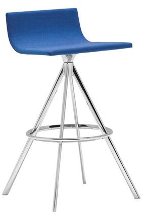 Andreu World Поворотный барный стул из ткани Lineal Bq0642 - Вид №8