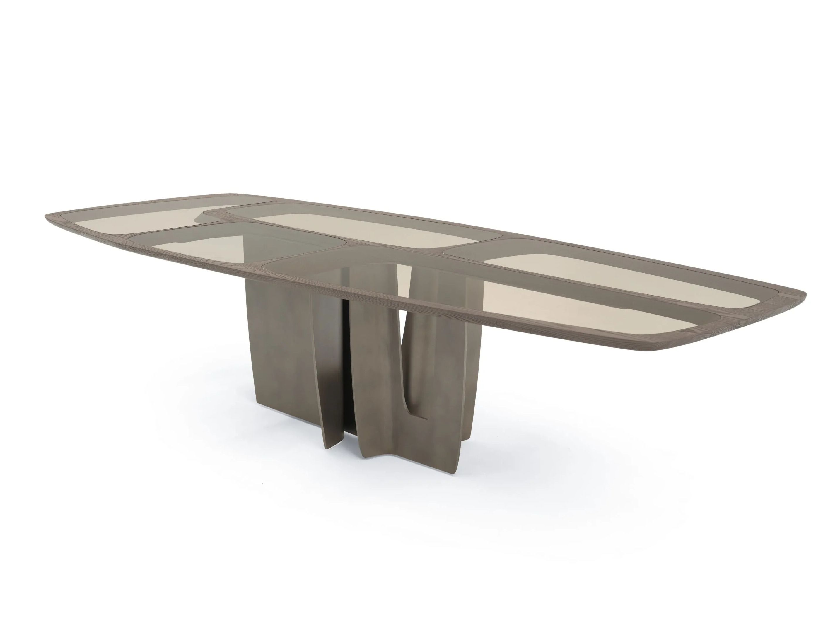 Прямоугольный стол из дерева и стекла Enne Vision ARCH-00071022 - Вид №3