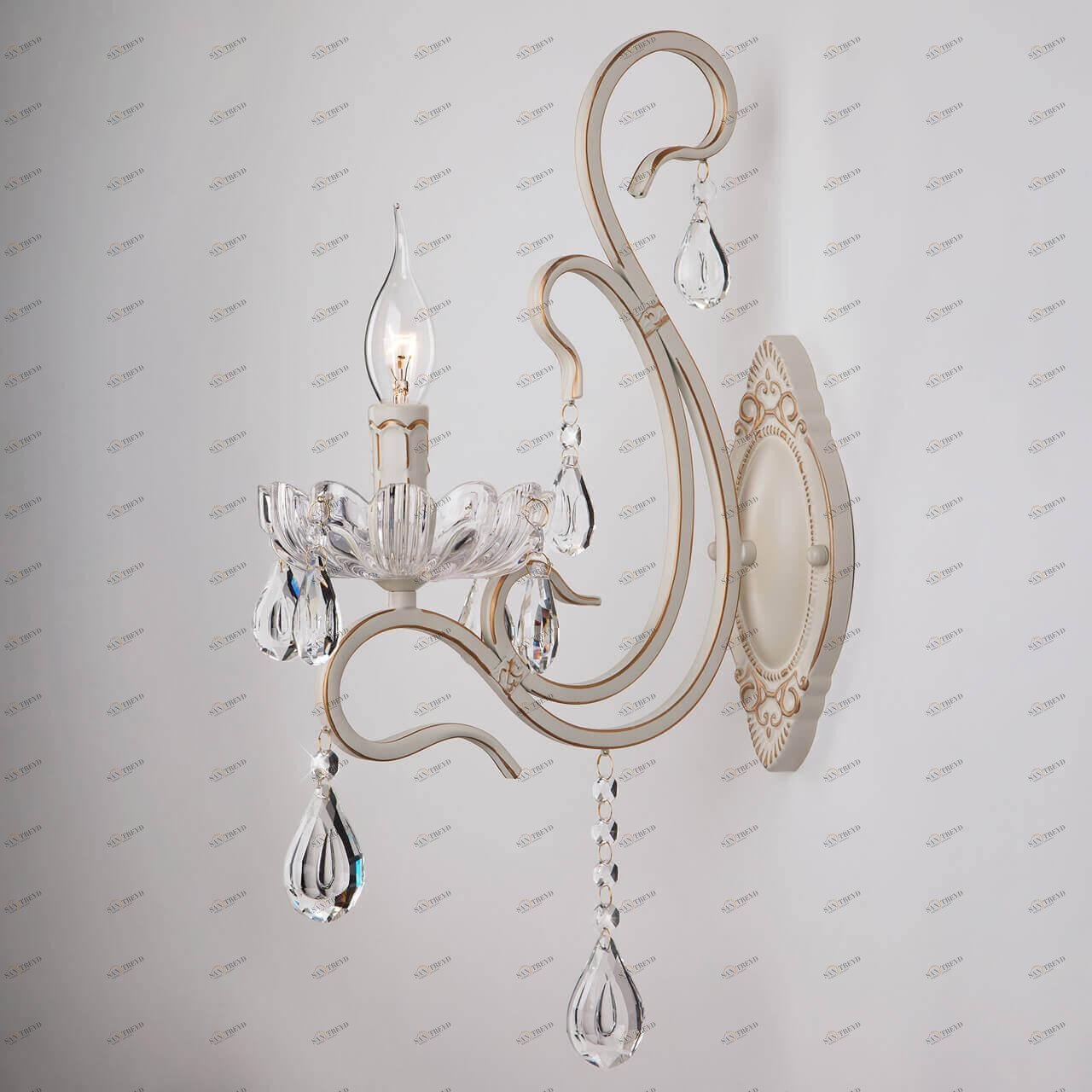 Бра настенное белое Eurosvet 12205/1 Strotskis EUROSVET СВЕЧА 00-3927695 Белый 