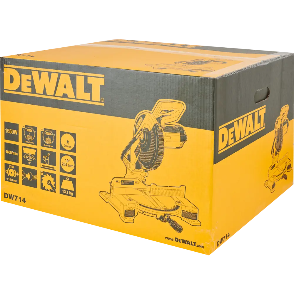 Пила торцовочная Dewalt DW714-KS, 1650 Вт, 254 мм 82174325 STLM-2167508  - Вид №8